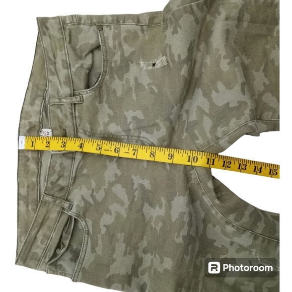 Zara Basic Denim Dept. Distressed Camo Skinny Jeans Size 8 - Picture 10 of 13